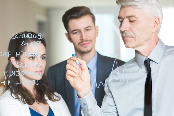 Executive boardroom meeting